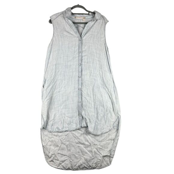 Chelsea & Violet Dresses & Skirts - Chelsea & Violet Shirt Dress Women's Large Blue Chambray Button Front Pockets